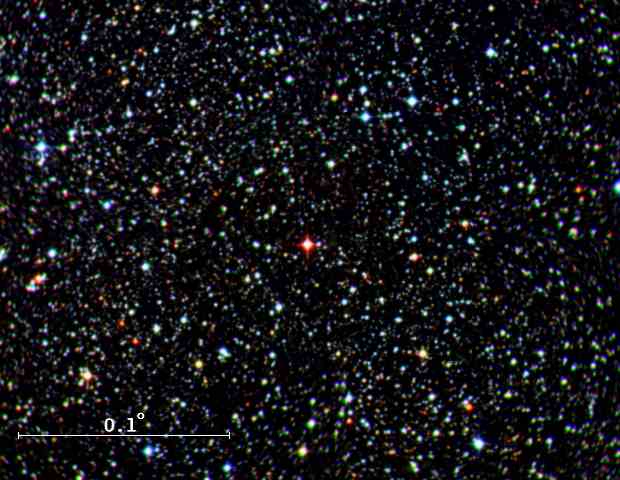 صورة بركسيما قنطورس من موقع المسح الرقمي للسماء <Proxima Centauri - from the Digitized Sky Survey